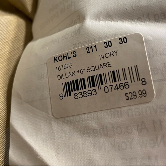 Laura Ashley Dillan 16 in. pillow with detailed stitching - Picture 4 of 7